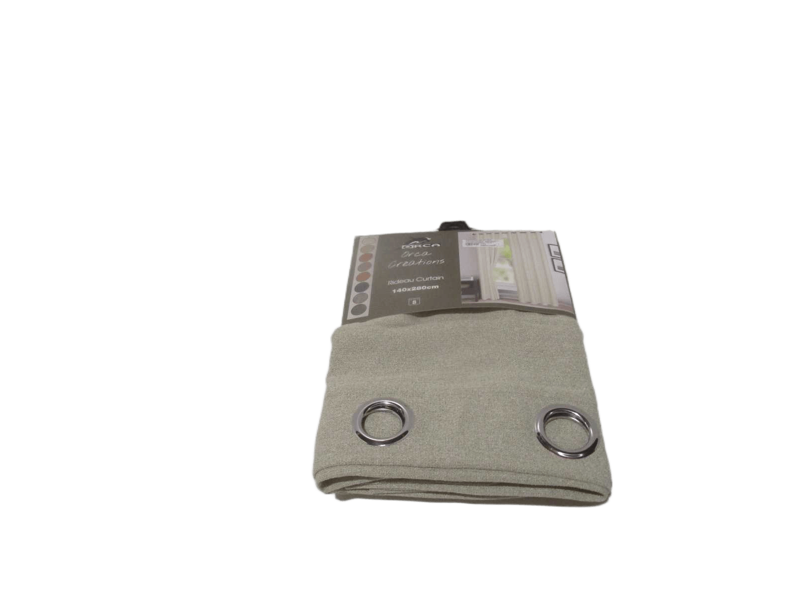 Curtain 140x280 Cm 100% Polyester 8 Ring 200gsm With Packing Hanger