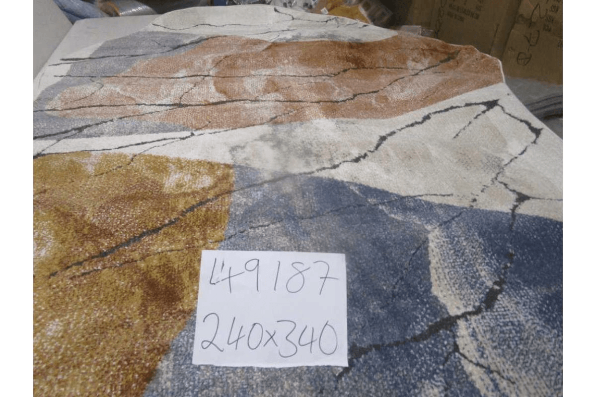 Carpet 240x340 Rio Soft Yarn Headset With Shrink Polyester 2,200 Grm / Sqm 224,000 Pnt/Sqm 12mm Pile Height Free Shape Hjk75 Orange/Cream