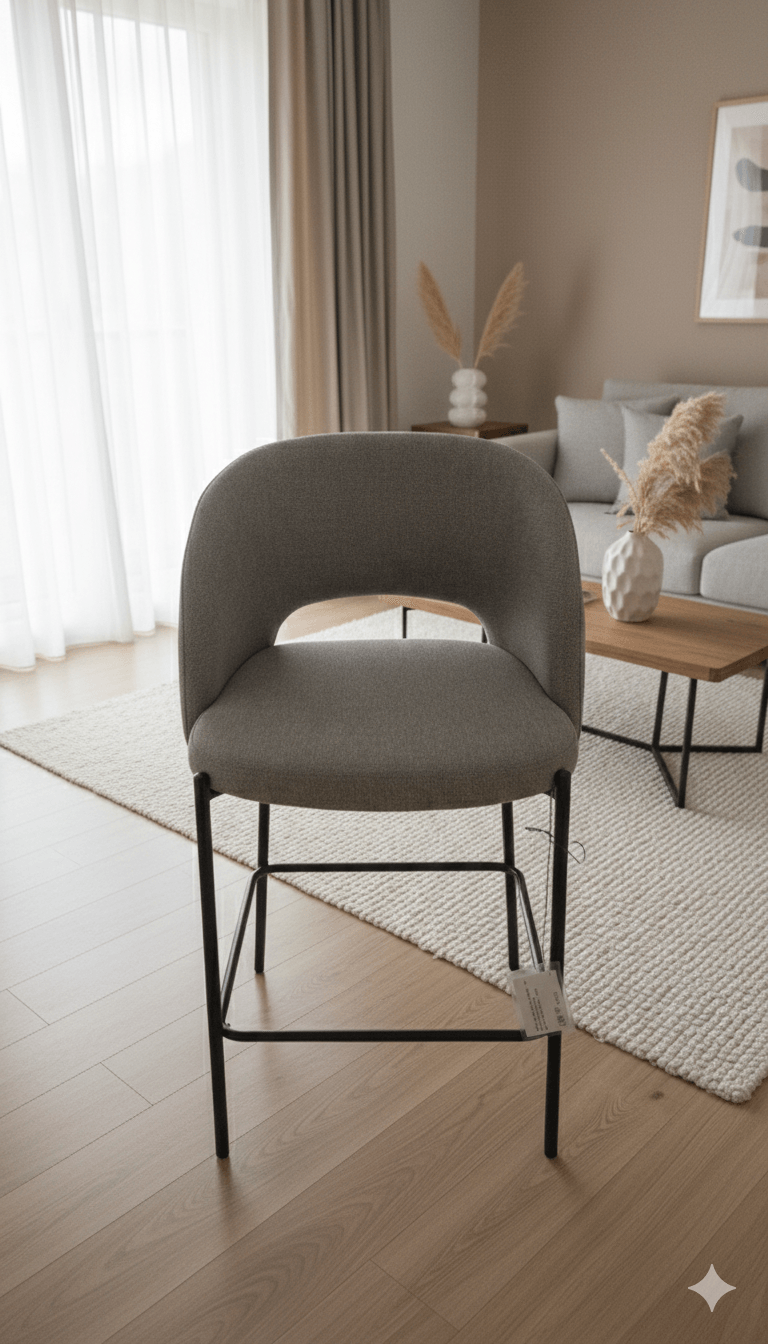 Bar Chair With Black Metal Feet Uf920 12 Grey 44*50*89
