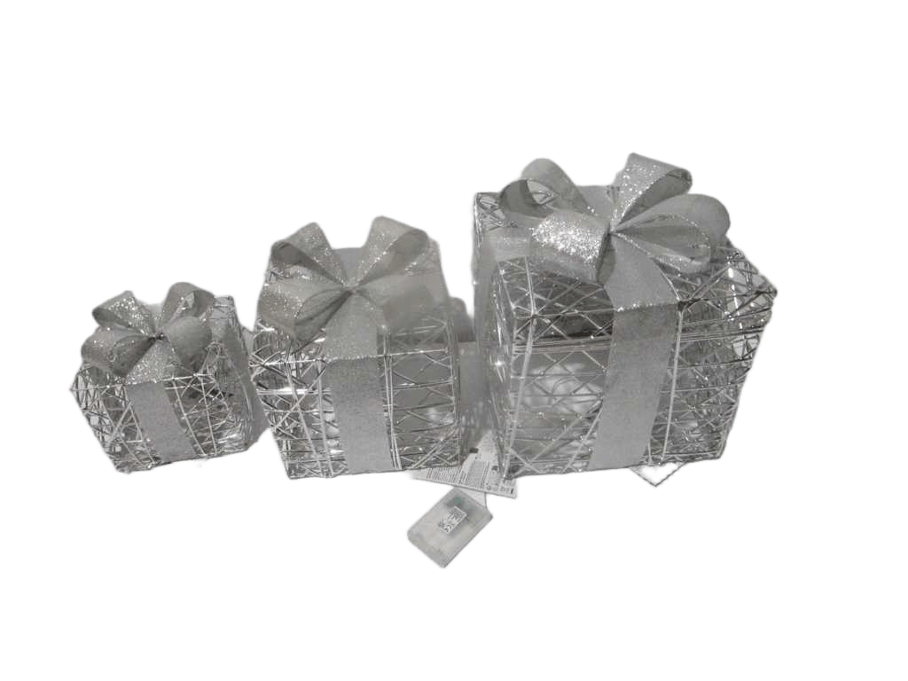Giftbox Set With Led Silver