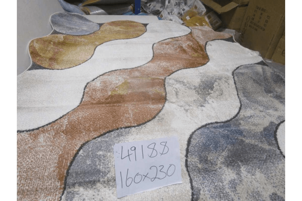 Carpet 160x230 Rio Soft Yarn Headset With Shrink Polyester 2,200 Grm / Sqm 224,000 Pnt/Sqm 12mm Pile Height Free Shape Hjk75 Orange/Cream