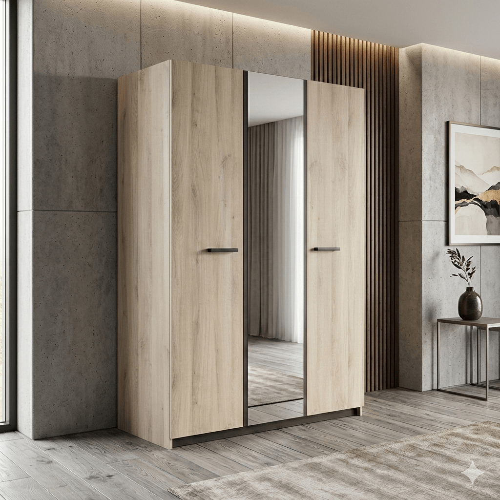 Cabinet 3 Doors With 1 Door Mirror