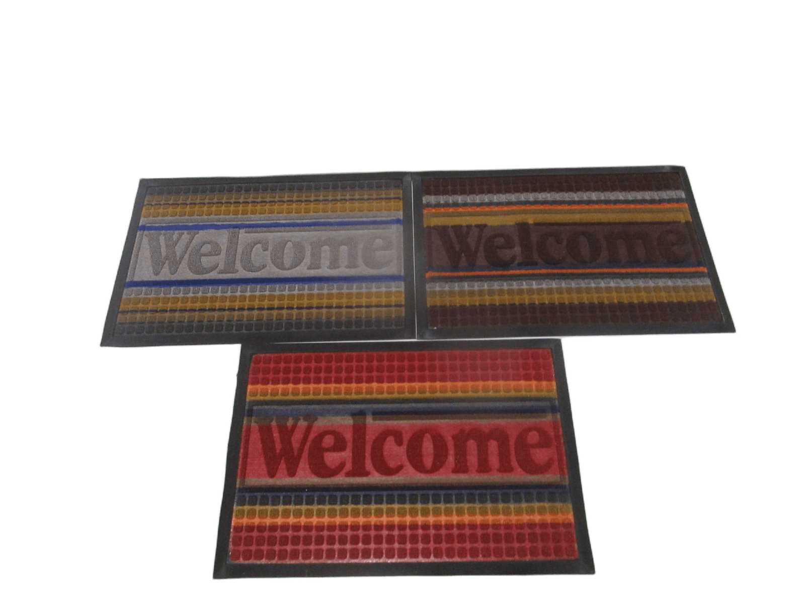 Door Mat Rubber With Polyester 3col/Ass 450g/Pc 40x60