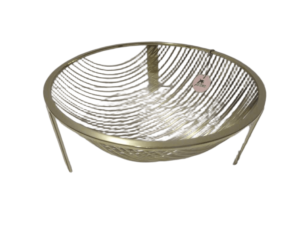 Fruit Basket Big Round Staintless Steel Nickel Plating