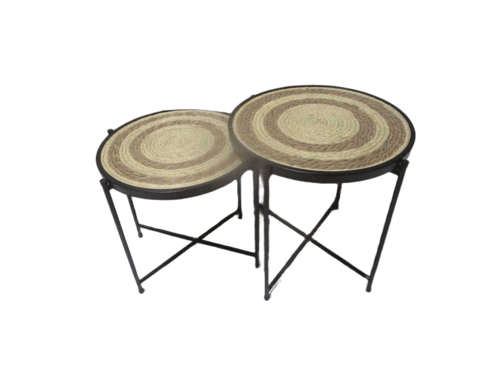Coffee Tables Set Of 2 Plexiglass Top, Metal Base 40*40*40 45*45*45