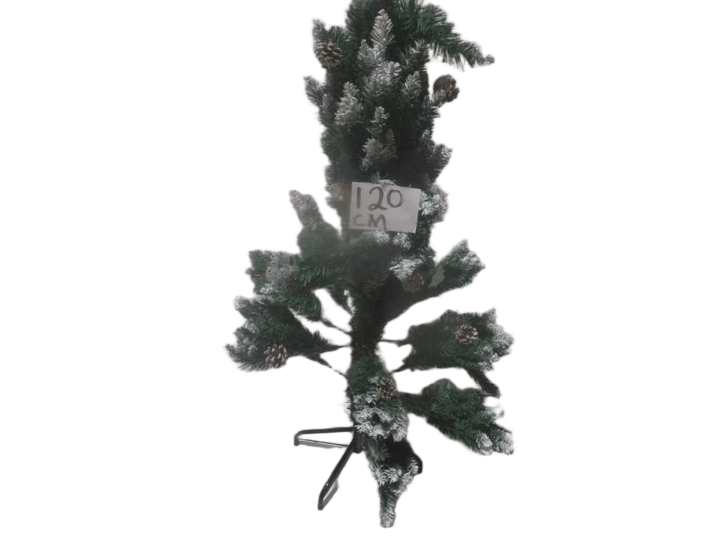 Tree Hinged 7cm* 100micron, Bullet Tips With White, And With Round Pinecone, Each Branch With A Round Pinecone 280 Tips Steel Tube Size&stand Size:30cm Bottom Size 65cm 120cm/4ft