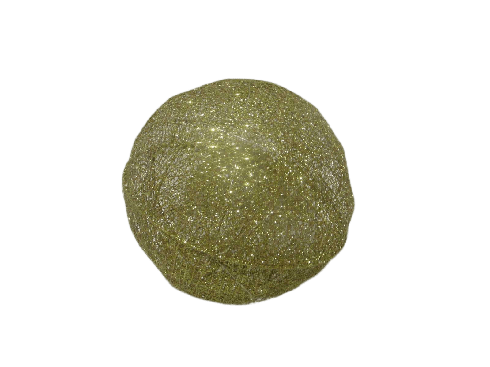 Xmas Metal Ball Deco With Light Battery Opp Bag Gold 35cm