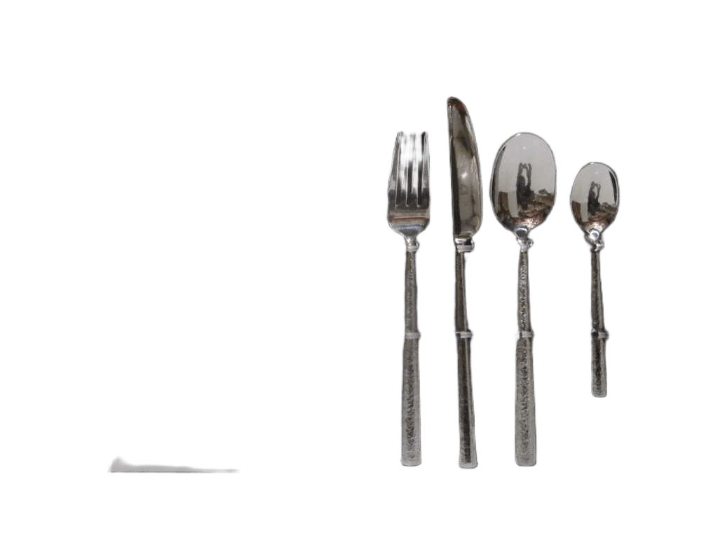 Dinner Knife 9 Mm 100 Gr X6 - Dinner Fork 7 Mm 80 Gr X6 Dinner Spoon 7 Mm 92 Gr X6 - Tea Spoon 5 Mm 45 Gr X 6 - Set Of 24 Pcs - 18/0 Forged - Windows Gift Box Big Hammered Finishing Mirror Polished K 234 F 209 S 210 Ts 135