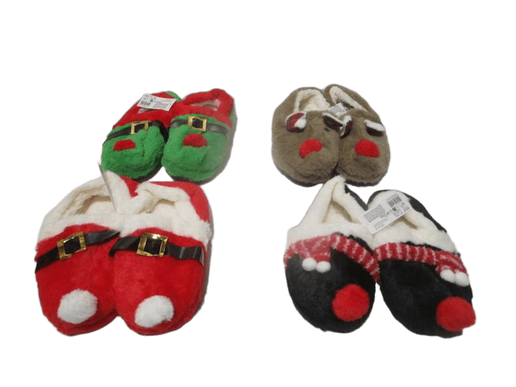 Slipper Xmas 4ass Design