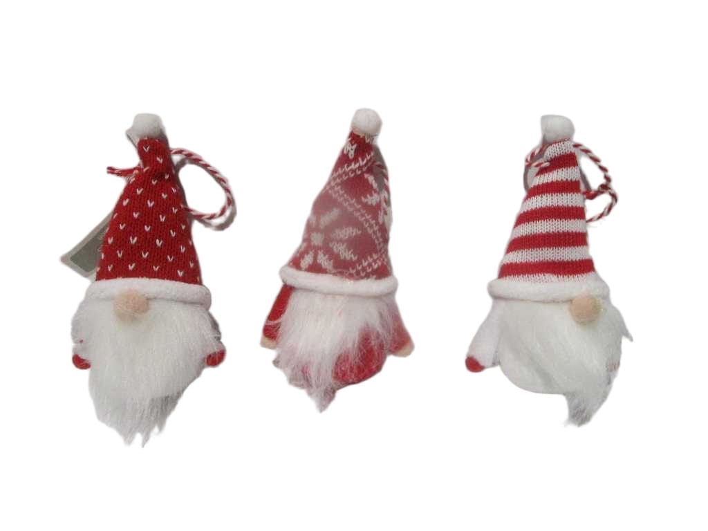 Gnome Hanging Deco 13cm 3ass