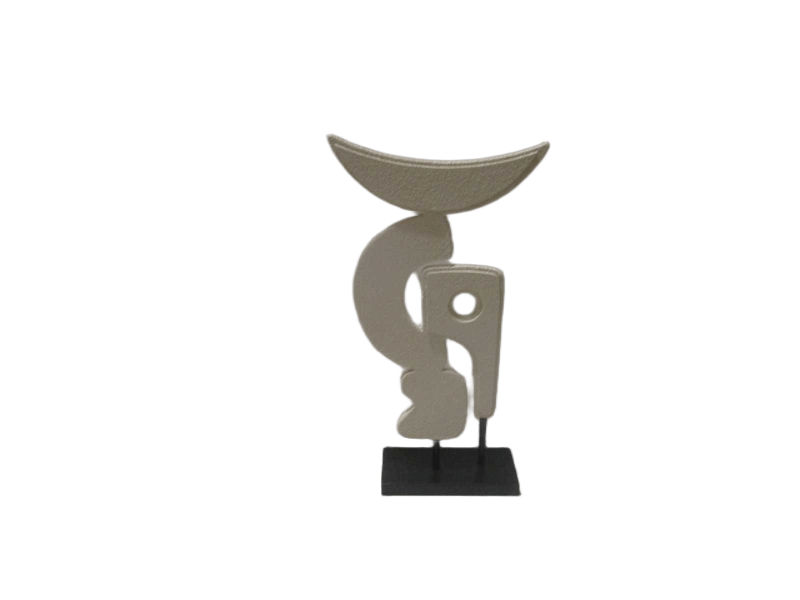Statue Mdf Ciment Effect Cream 27x9x50,5 Cm