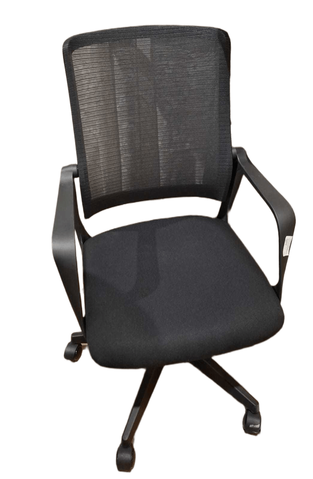 Swivel Chair, Mesh Nylon Arm, Nylon Base Mechanism-Tilt Back Mesh Black, Seat Black Ml-115