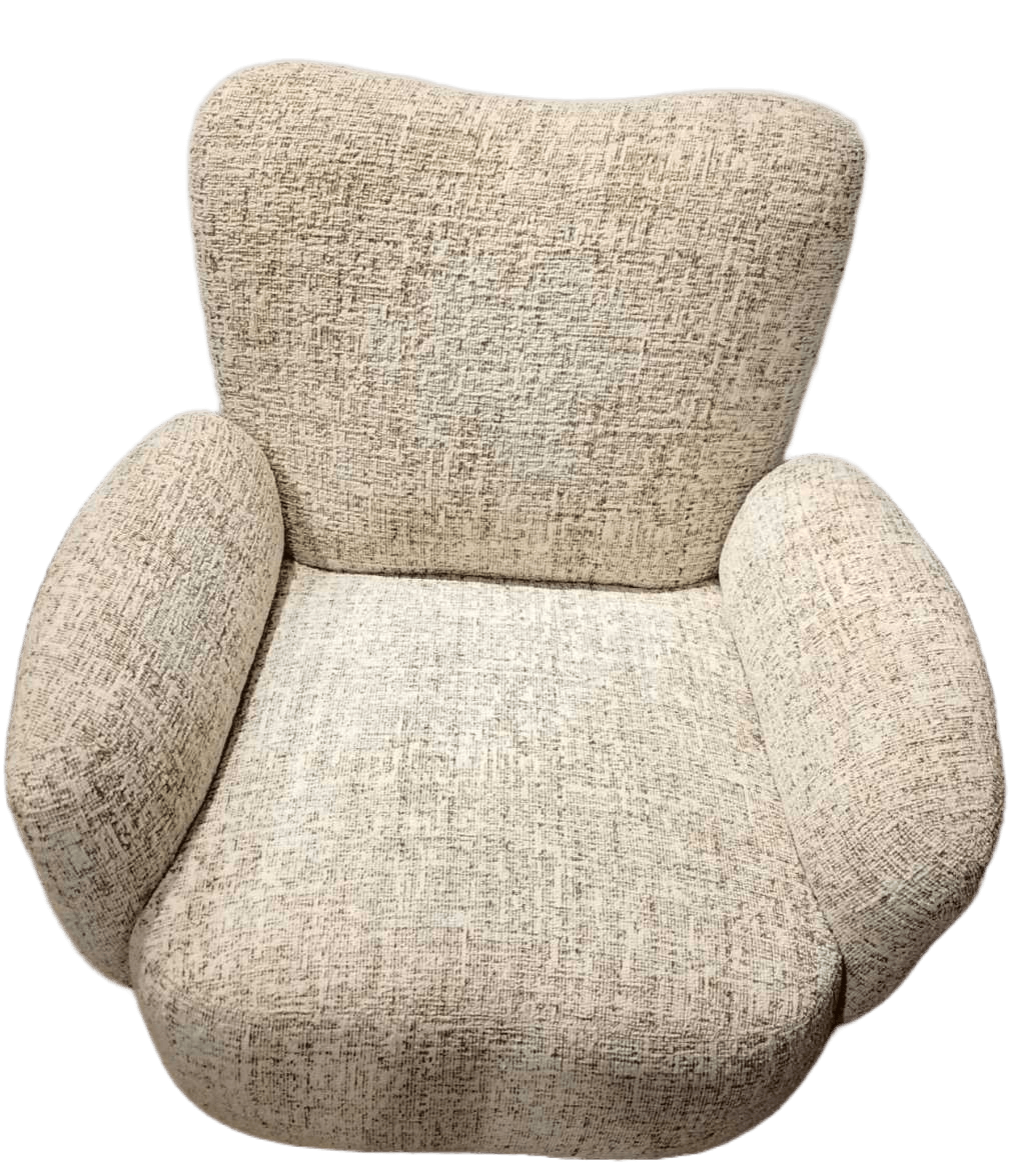 Swivel Arm Chair Fabric Single T23077a-5 Beige