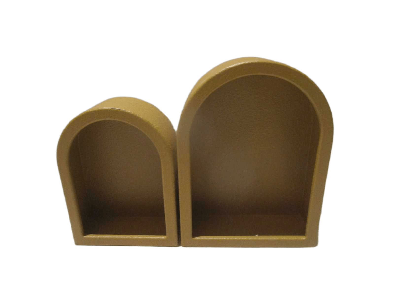 Shelf Set Of 2 Mdf Ciment Effect Yellow Big : 30x12x40 Cm / Small : 24x11x32