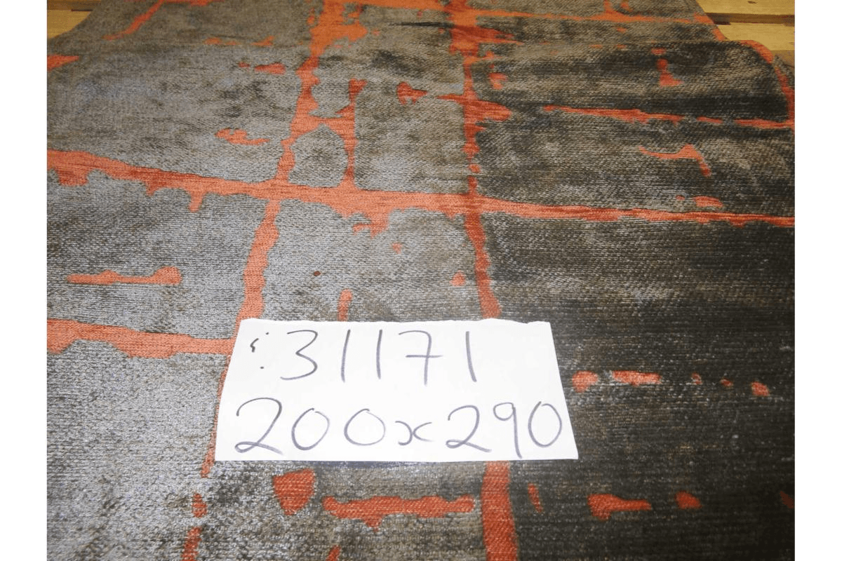 Carpet Alexa Orange 01 80% Polyester 20% Cotton 1200 Gsm Flat Weave Size:200x290