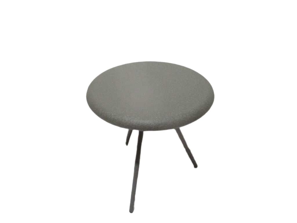 Table Medium Round 100% Iron Full Plain Matt Lt Grey