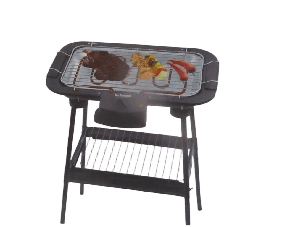 Barbecue On Feet Or Table Large Grill 2 Heights Removable Heating Element Dimmer Switch With Indicator Light Dishwasher-Safe Grill And Grease Collection Water Tray Power: 2000w