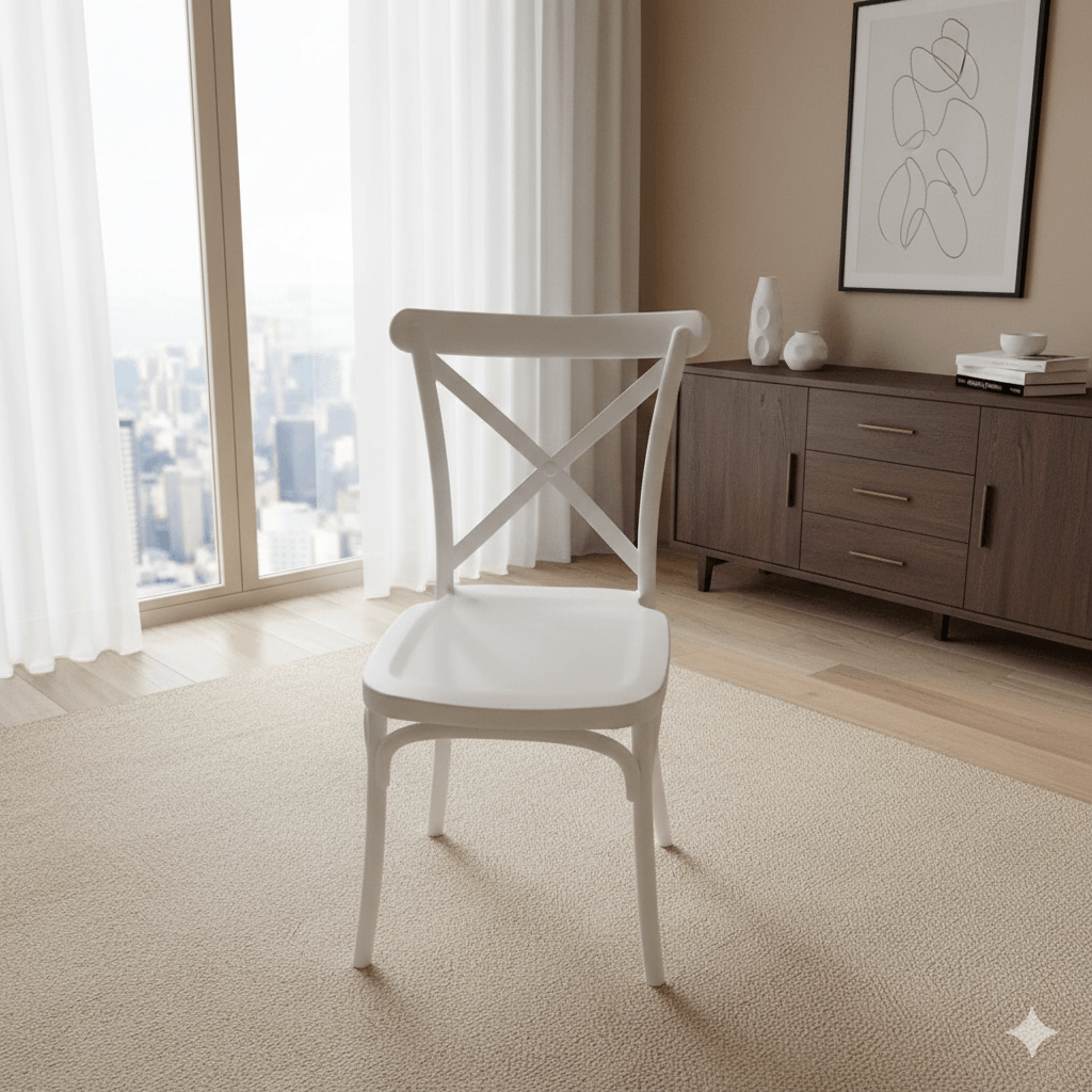 Chair Pp Anti-Uv 68918 White 43.3x55x88.5
