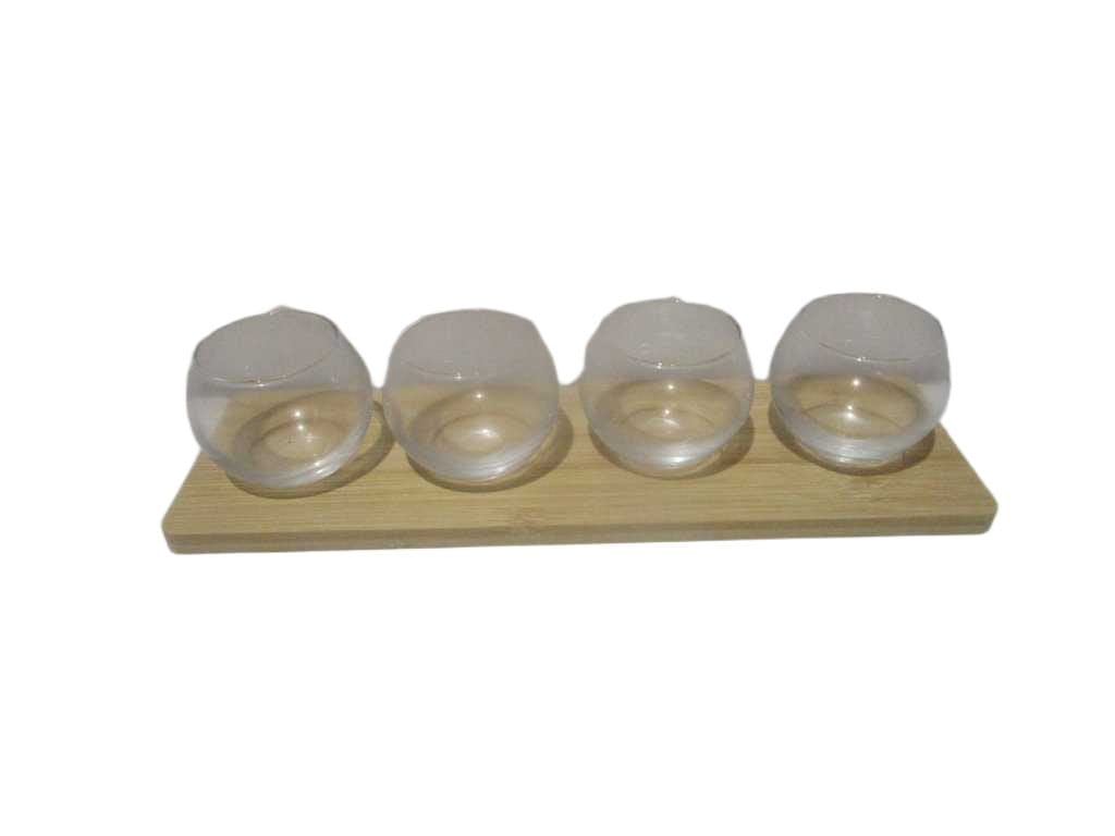 Apetizer Round Bamboo Set 5p