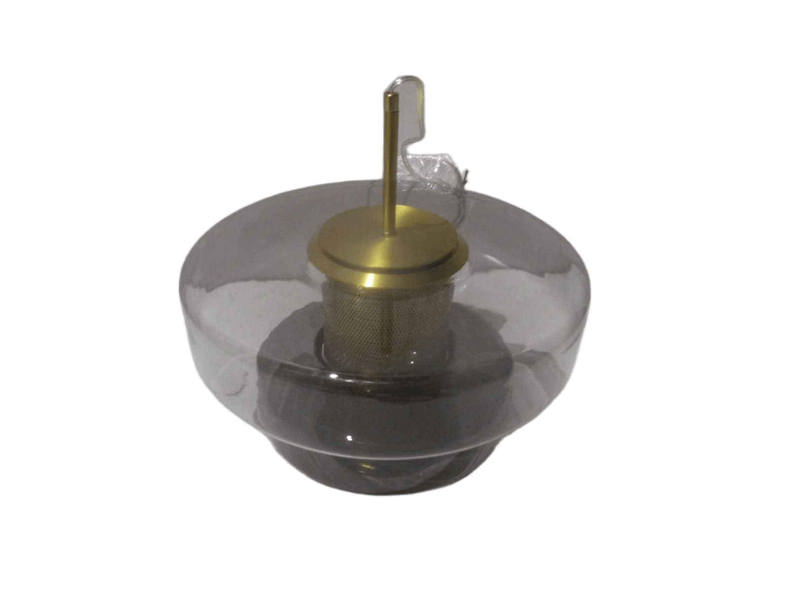 Pendant Lamp With Bulb T10 Grey+gold Glass+metal D35*h160