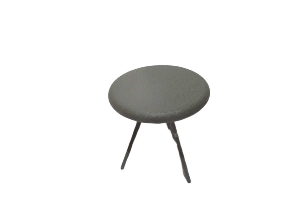 Table Small Round 100% Iron Full Plain Matt Lt Grey