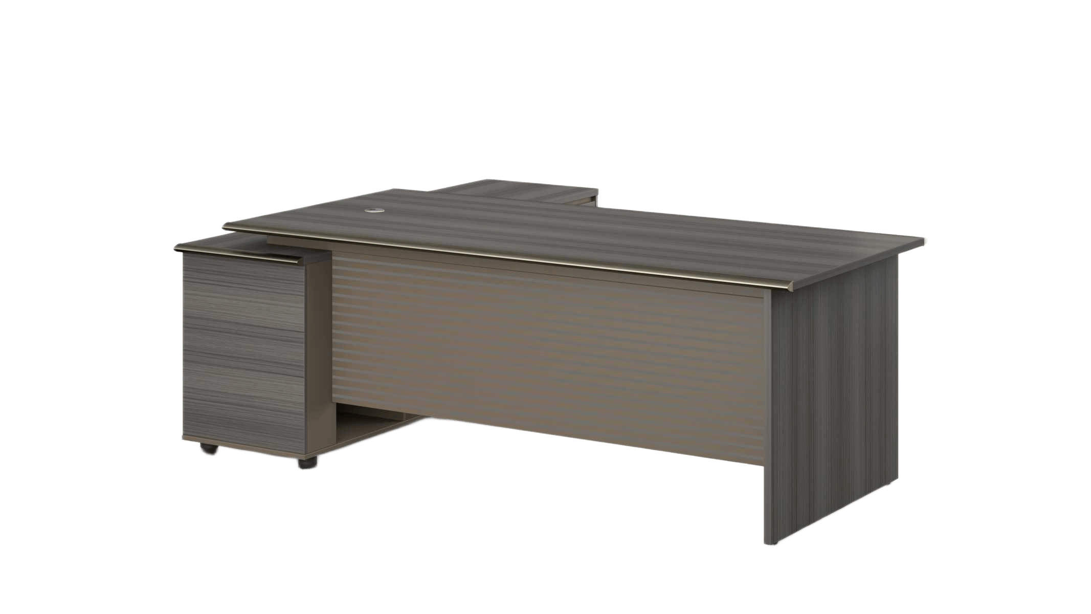 Executive Desk 2.2m Da24 Nice Oak Db04 Vl Grey Melamine 2200*1800*750