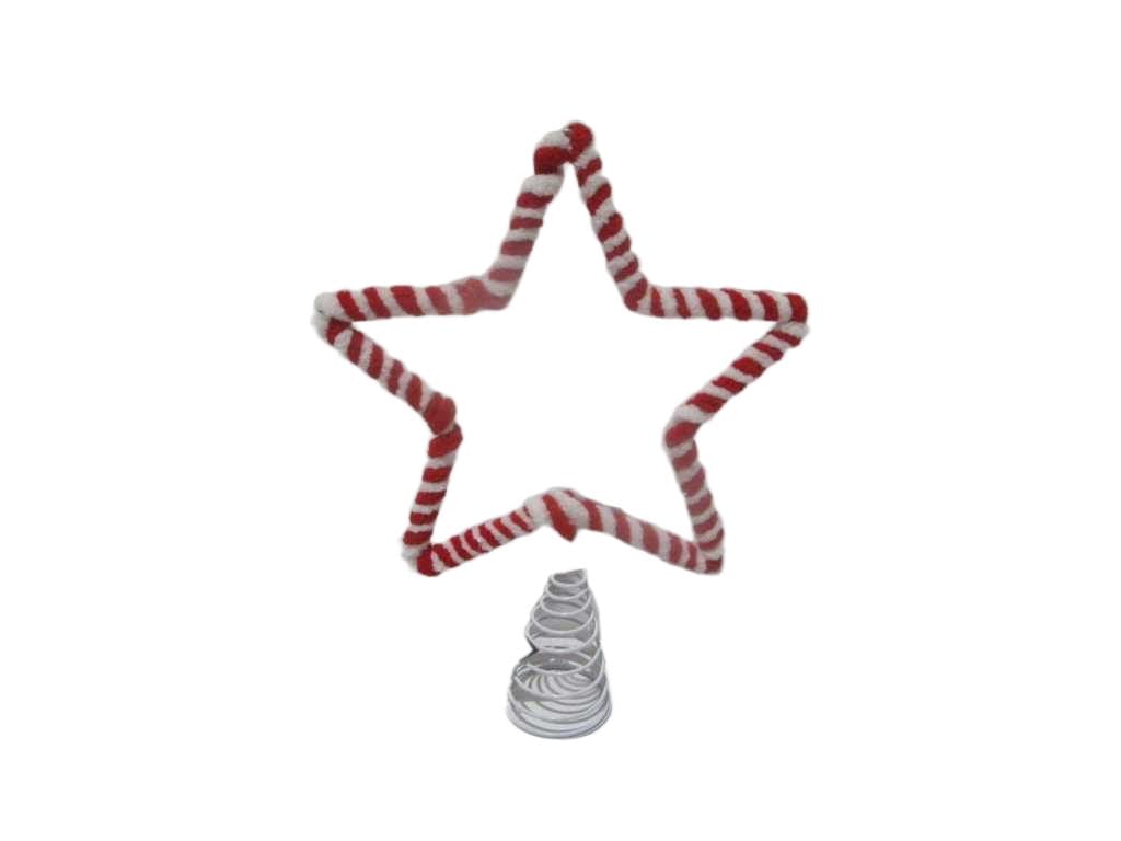 Star Tree Top Rd Wh 19cm