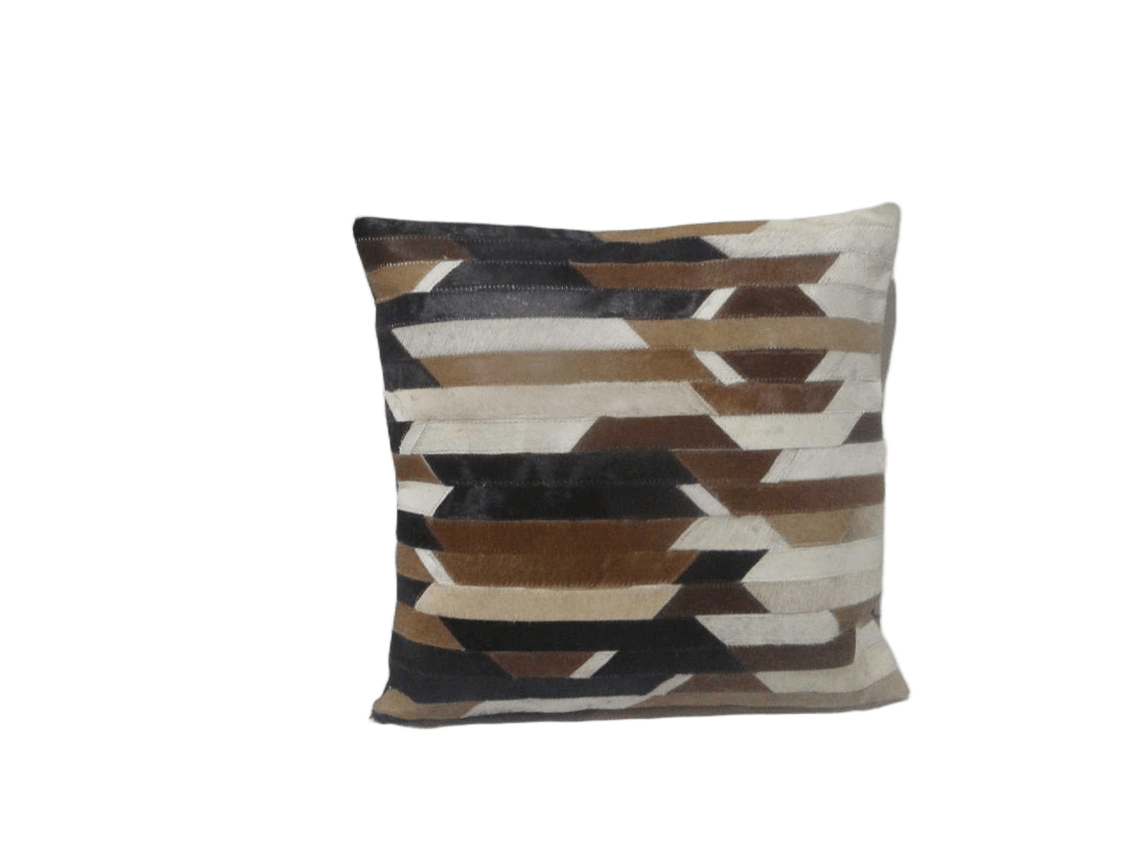 Cushion Non Woven Fabric With Leather Patch Work And Cotton Back. Virgin Congugate Filler 400 Gr And Vacuum Pack