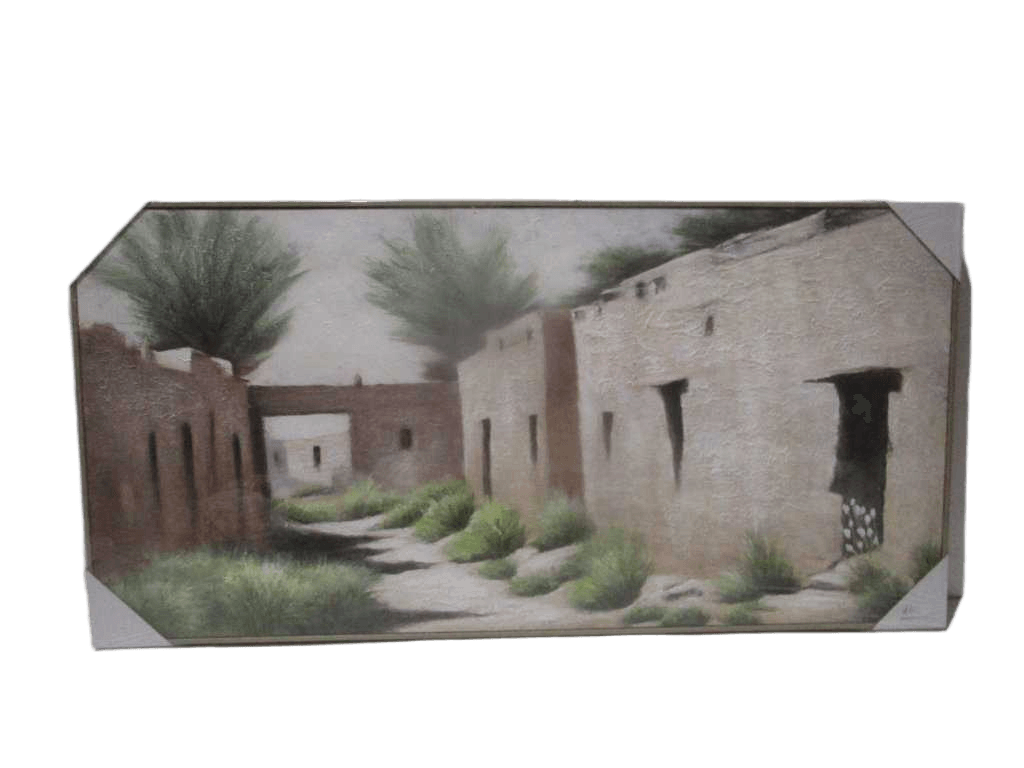 Painting 3d-Handmade Marakech Street Ps Frame Wooden Color Packing Blister 70x140cm