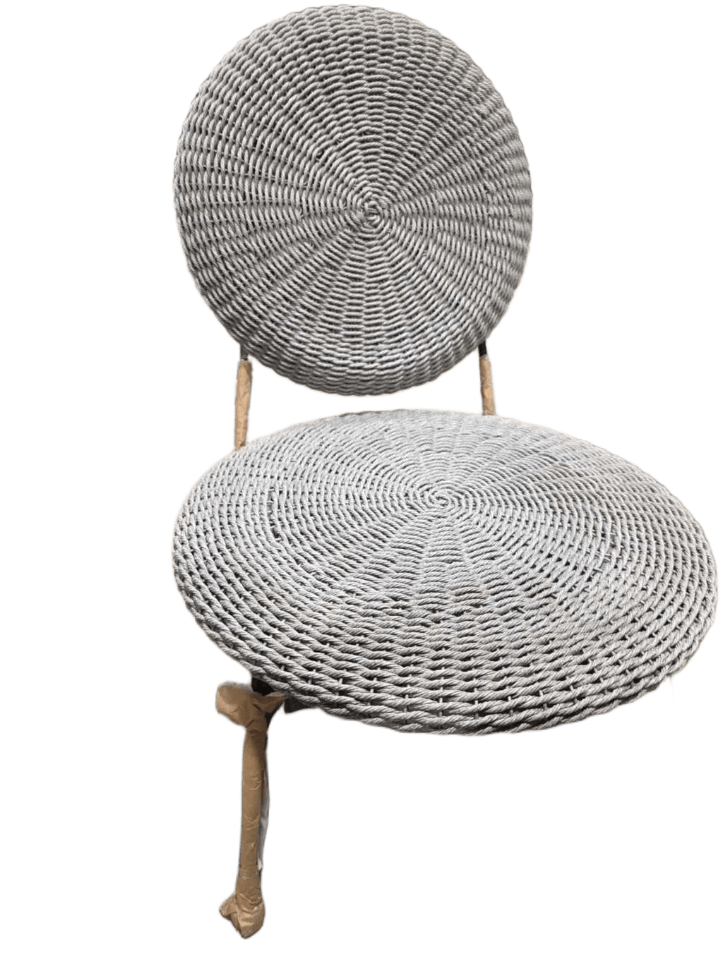 Chair Leisure Steel Frame 13 Mm Black 15pcs/Stack Beige \pe 001bnw W61xd73xh87cm