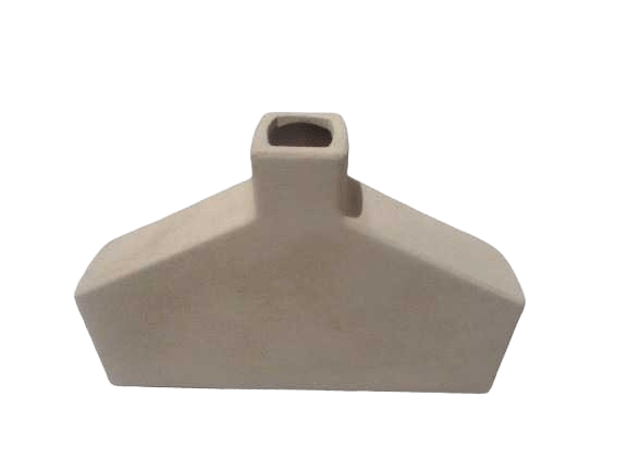 Vase Small Pottery Light Brown 34x7x23 Cm
