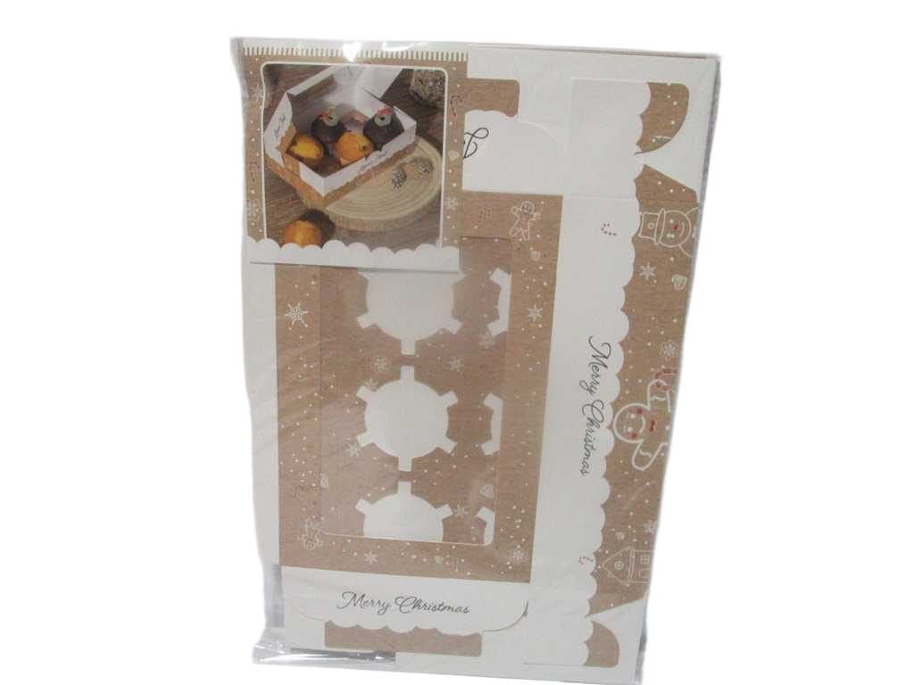 6 Xmas Cupcakes Boxes X5