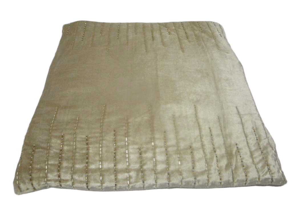 Cushion 45x45cm Velvet Embrodery Perles 100% Cotton - 400 Gsm Filling Vacuum Packed Reduced 50% Line