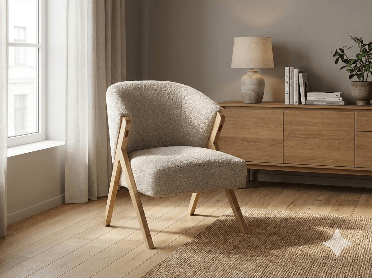 Chair Wood Frame Mouton???-14 Grey57*54*75