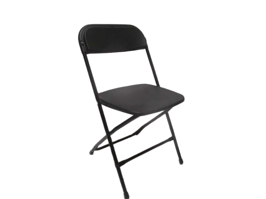 Folding Chair, Pp Plastic Steel Frame 19*1mm Max Weight 150kg Black 44.5*45.7*80cm
