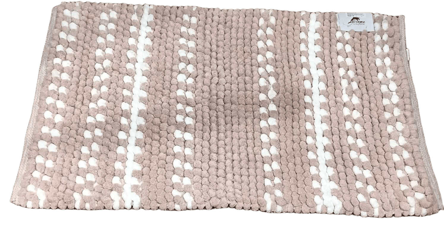 Bath Mat 1900 Gsm Microchenille Cotton Bouble With Spray Latex Baking And Woven