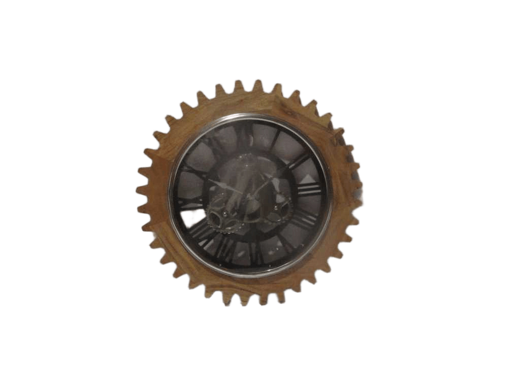 Orologe Mango Wood Red Darker Colour Steel Frame