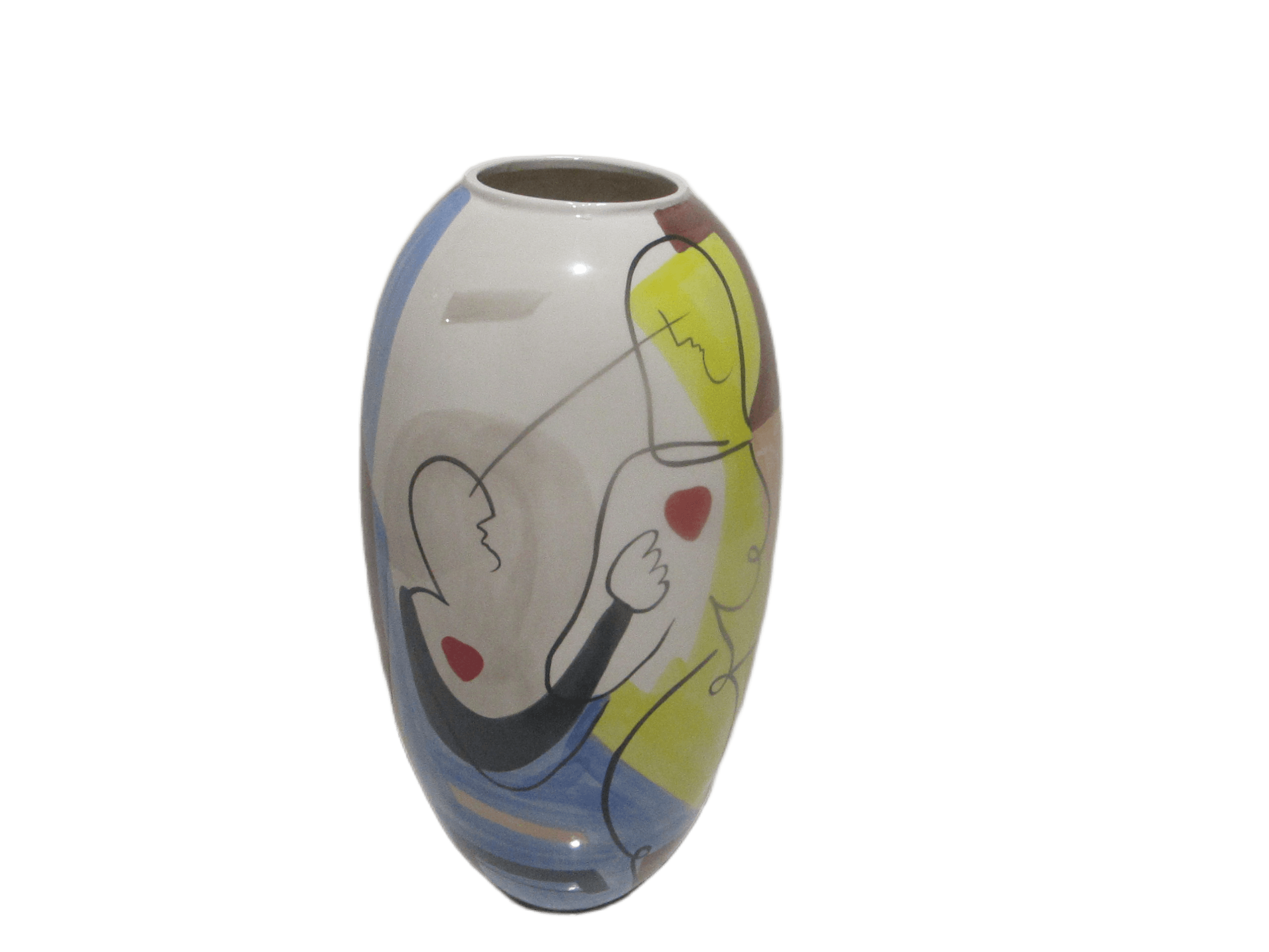Vase Ceramic Big Hand Painted 32,2*32,2*64,5cm