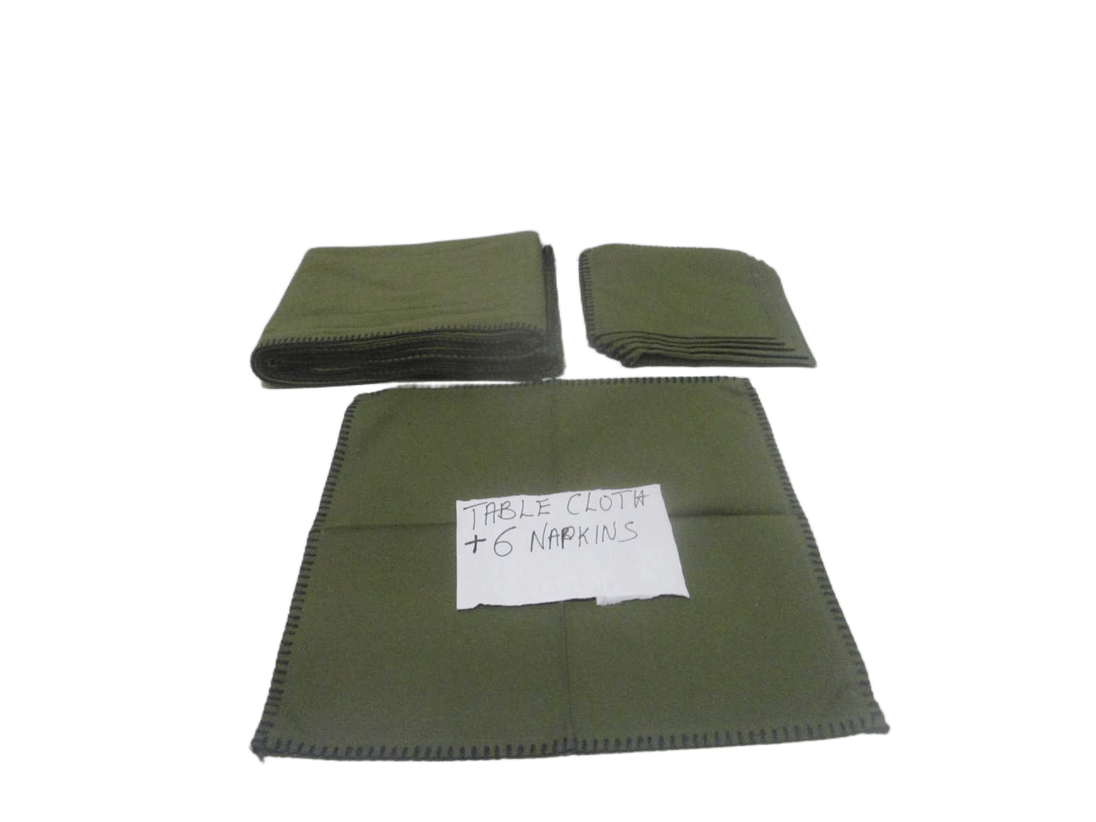 Table Cloth W 6 Napkin 40x40 100% Cotton 160 Gsm With Bordure Blanket Ribbon Insert Card And Polybag 250x150 Gr