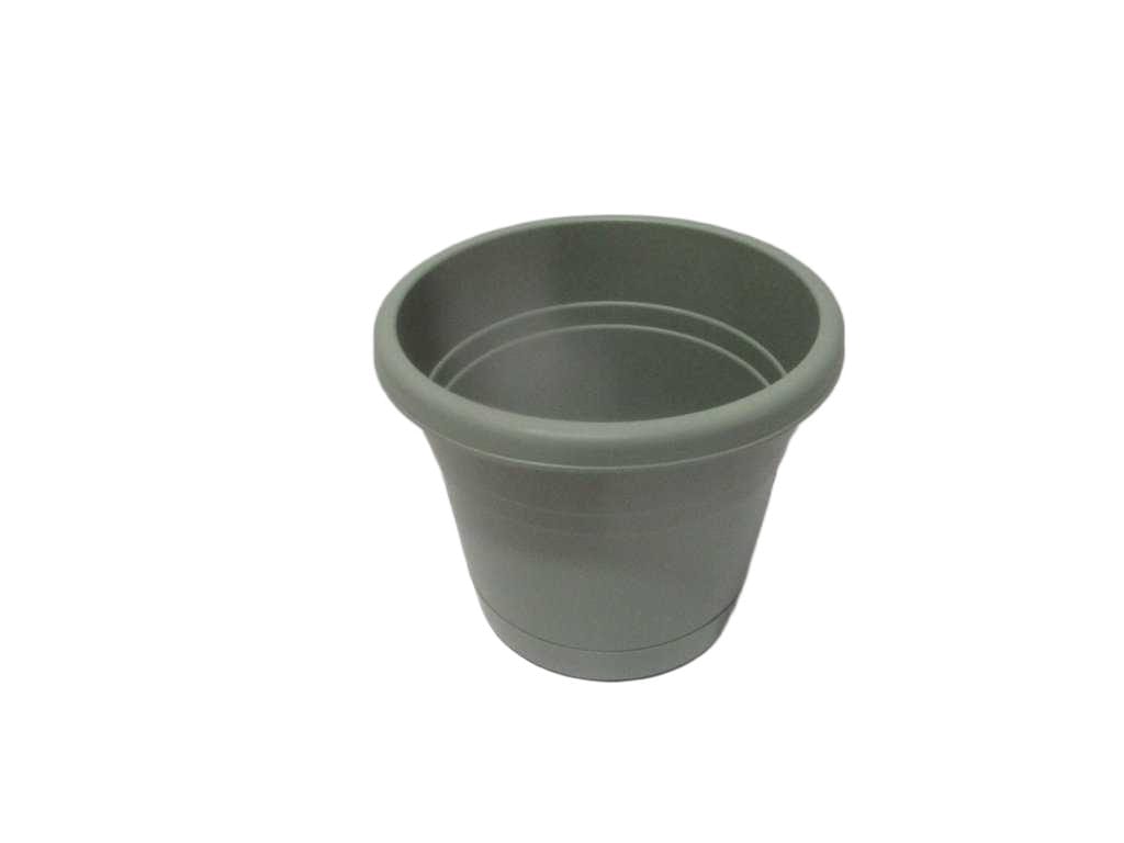 Flower Pot Kumquat Pp With Plate 650g 100% Recyclable Light Green Dia34xh29