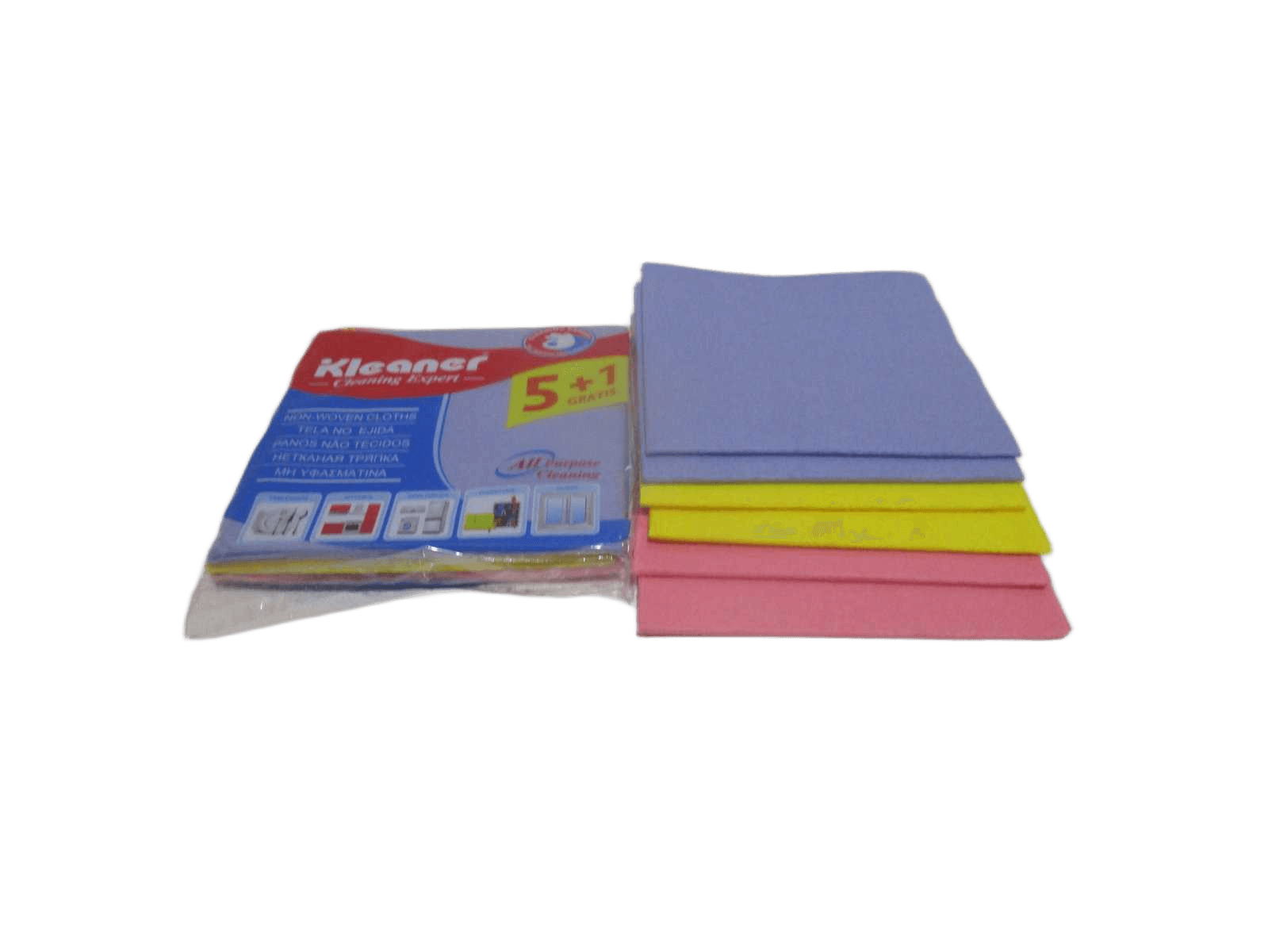 Non-Woven Cloths 6pcs Non-Woven Clothes; Size:38*40cm; 50% Viscose+50% Polyester;opp Bag Packing 6pc/Bag;120g/Gms ; 3 Color Mix Pp Bag Blue 1cl=