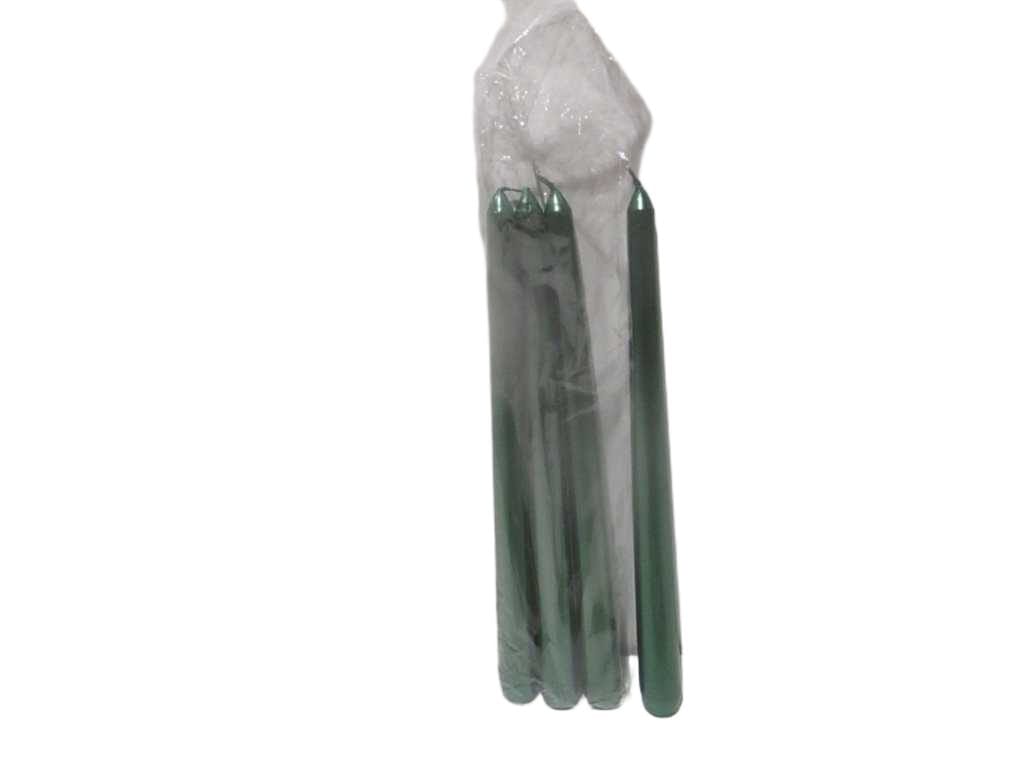 Candle Satin Green Din X4 192g