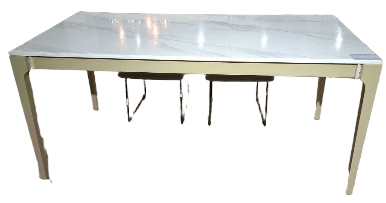Dining Table Mdf Marble Paper +oak Legs Dining Table