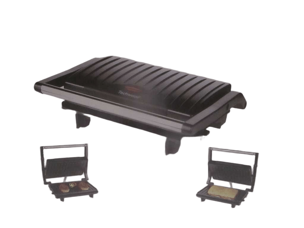 Grill Panini Automatic Temperature Control Locking System Bakelite Body Cool Handle Indicator Light Non-Stick Grill Plate Non-Slip Feet Power 750w