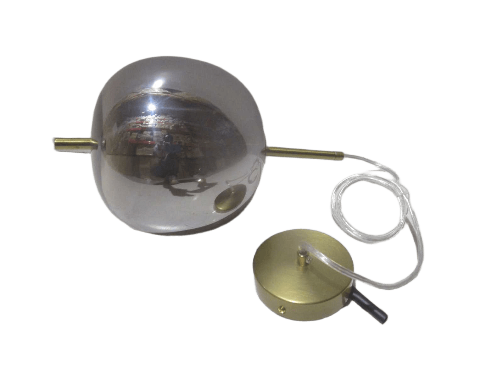 Ceiling Light Smoke Iron/Glass 16x16x33