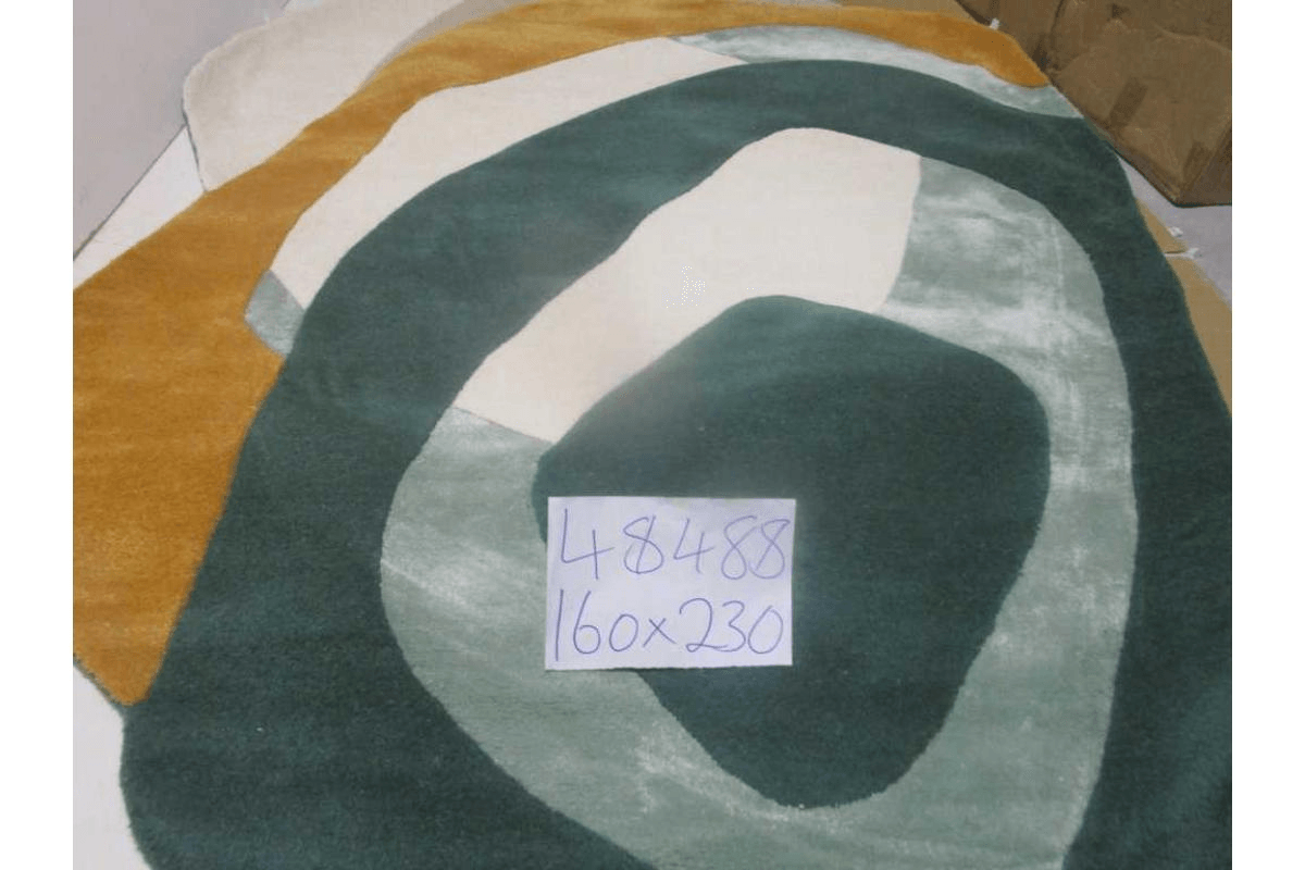 Rug Handtufted Wool And Viscose - Kg - Cotton Back