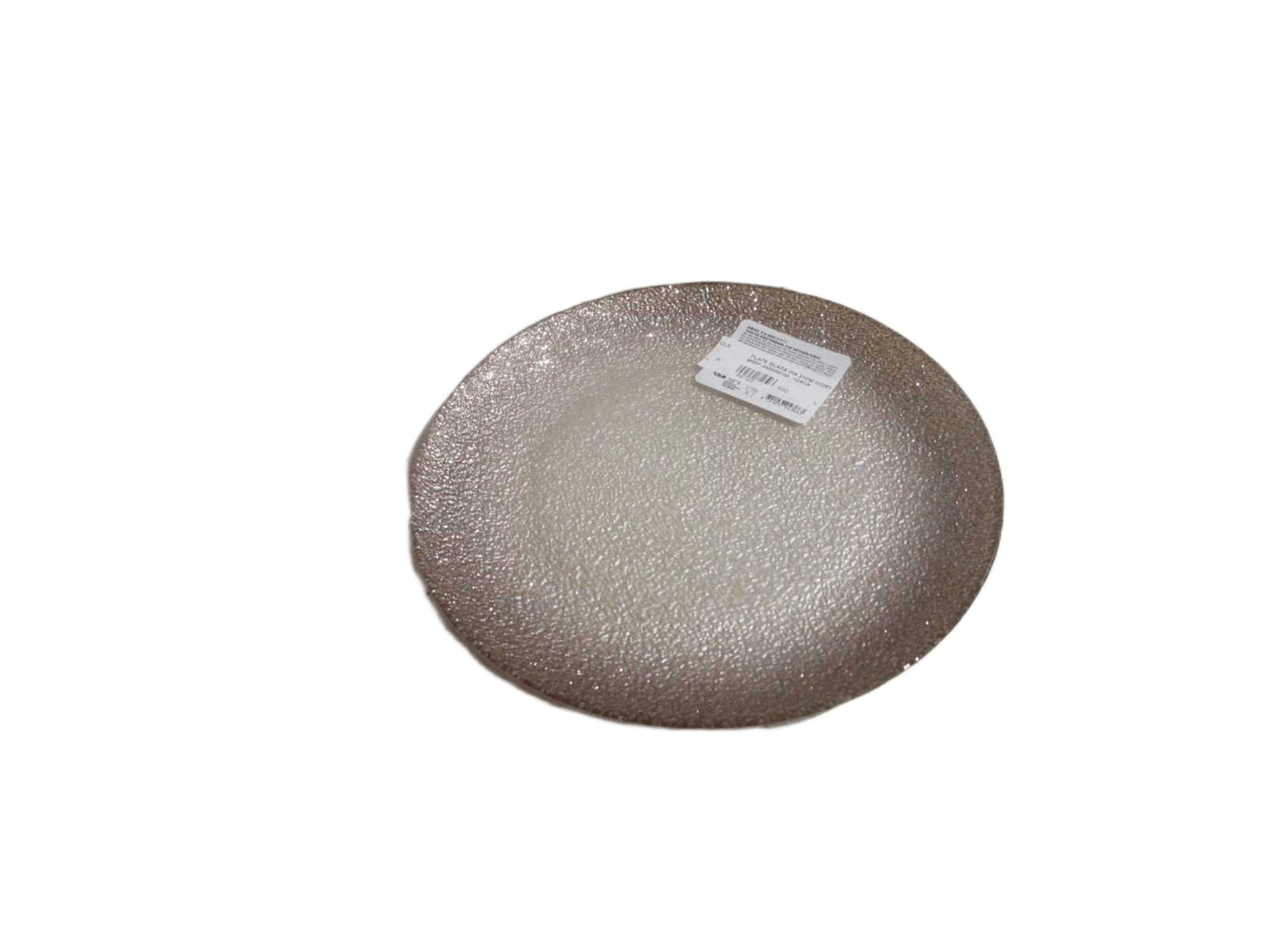 Plate Glass Dia 21cm Ivory Clr