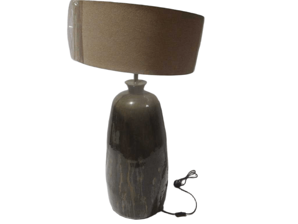 Lamp Shade Size 46dx28hcm Iron Base Beige Fabric Shade