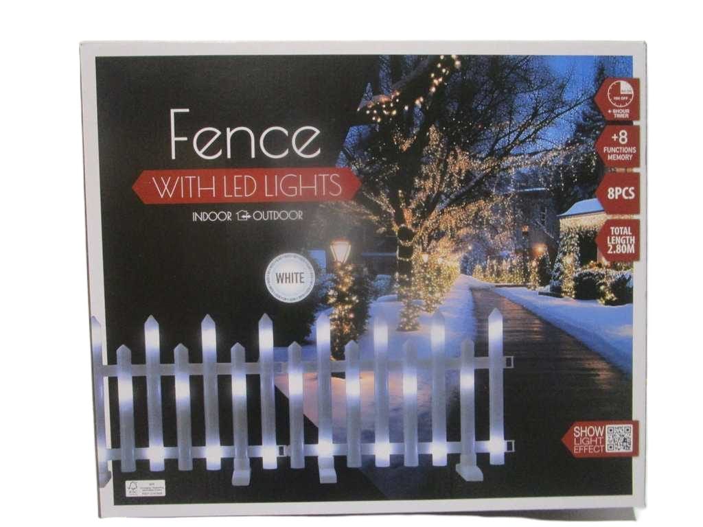 Fence Light Set Of 8pcs White