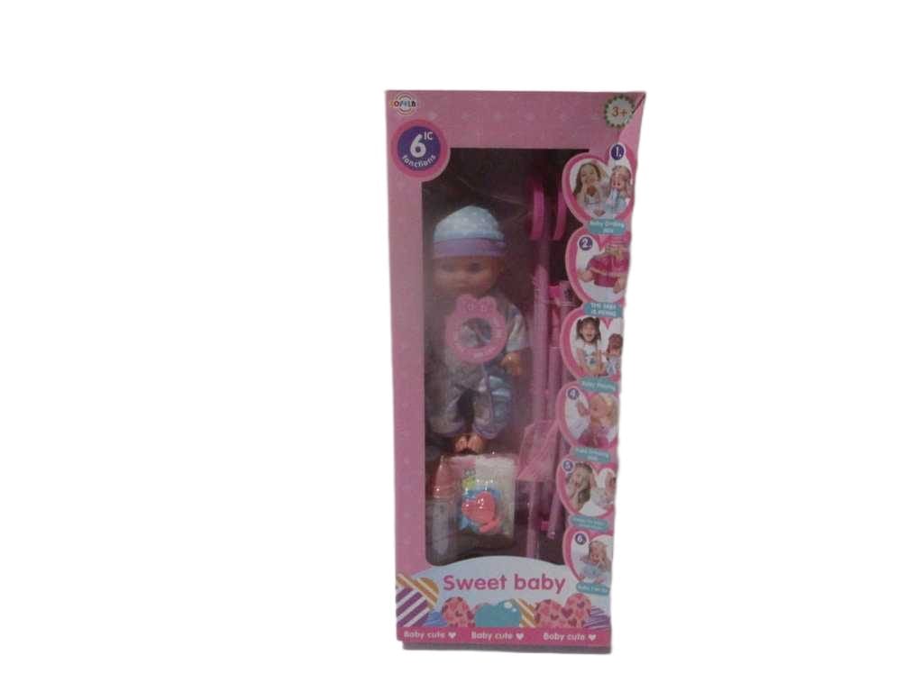 Doll Set Of 5 Pcs Button Cell*3 Drink Water Pee] Noise 2 Design Ass Packing:window Box 2 Designe Ass 56.5x10x23